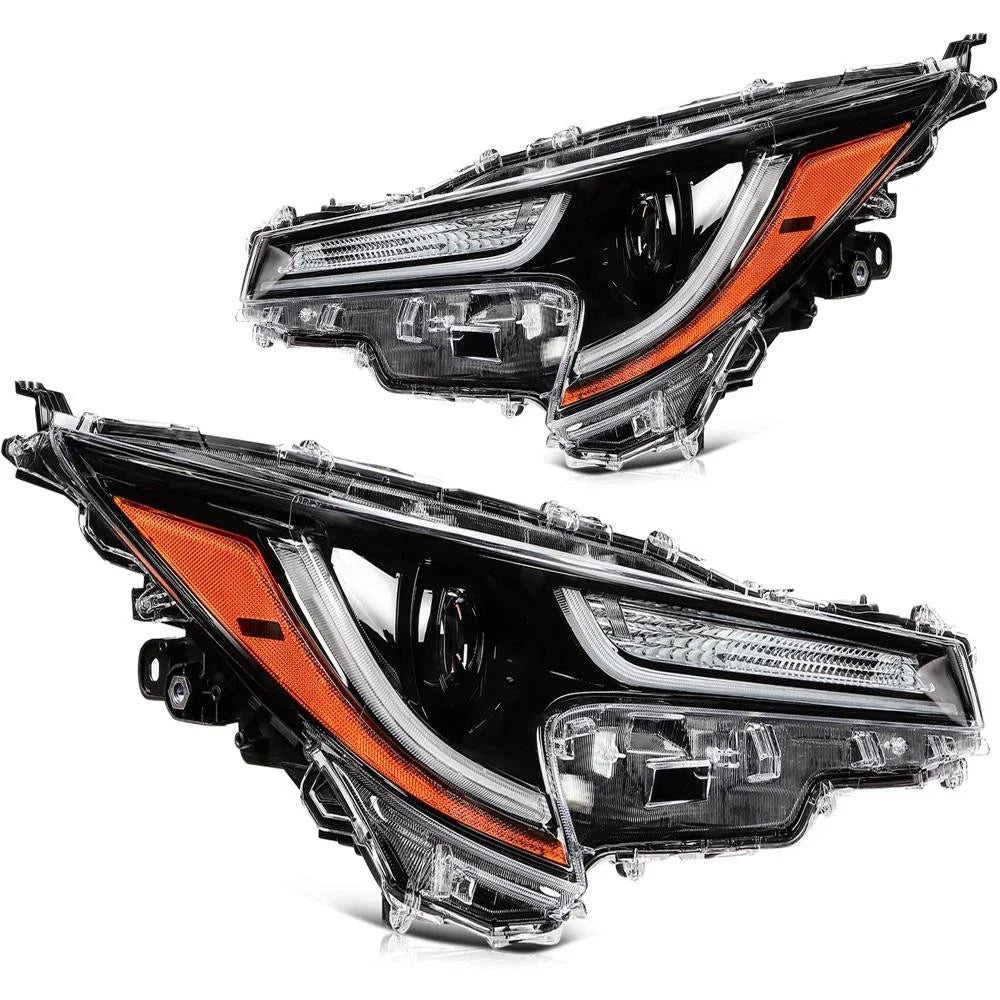 Set of 2 Headlight Assemblies for Toyota Corolla Sedan (2020–2022)