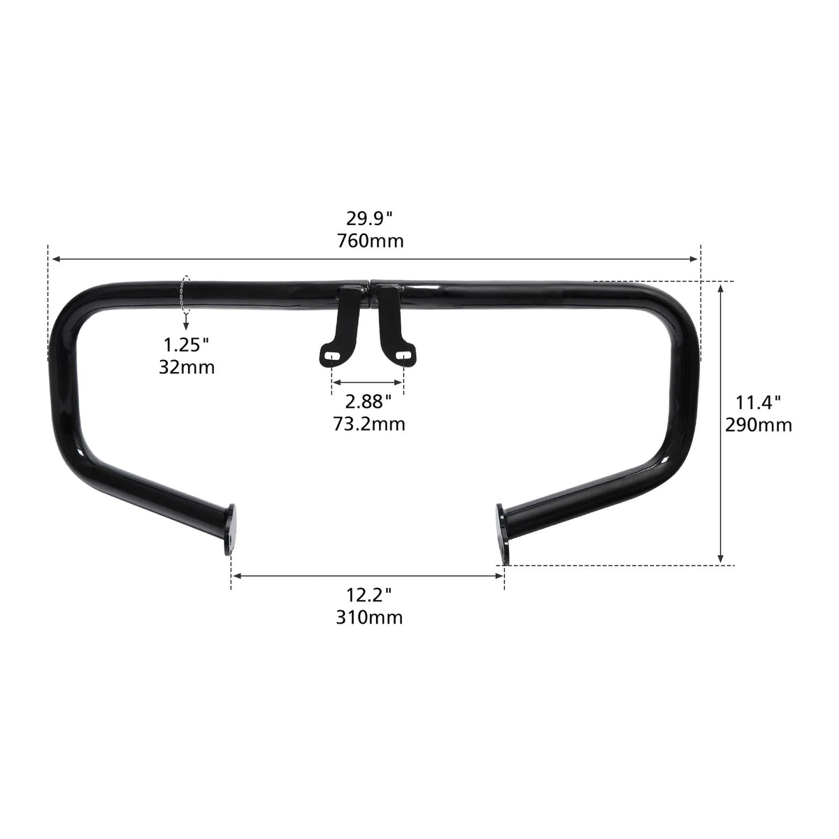 Chopped Engine Guard Crash Bar for Harley Road King, Street Glide (2014–2023)