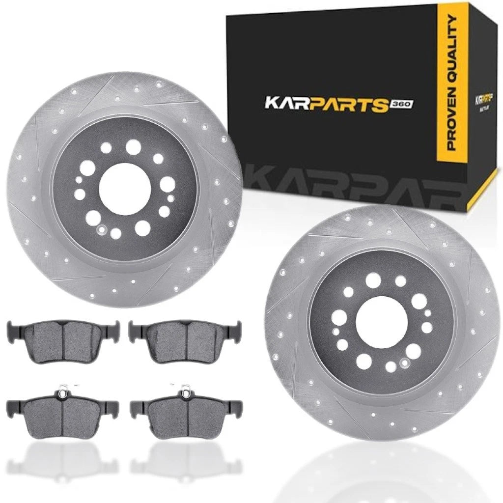 Set of 4 Drilled and Slotted Rotors for Acura RDX (2019) ALX-PAU-DF-7512-59110-CLA1