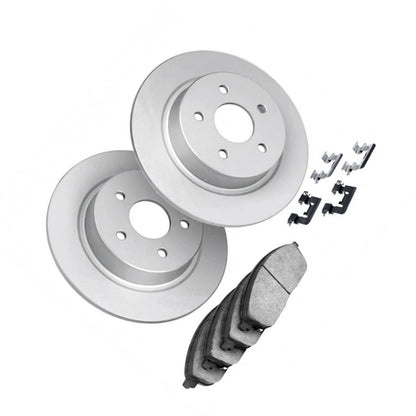 Brake Set Rear for Volvo 760 (1990) - Ceramic Pads, Vented, ALX-PAU-DF-4512-27059-CLA3