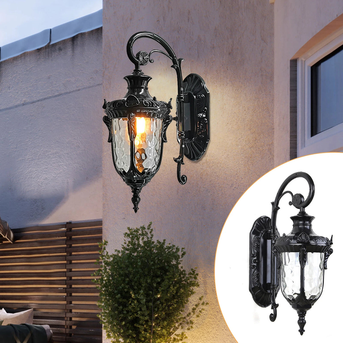 Retro Exterior Wall Light Sconce for Outdoor Patio Porch Lamp