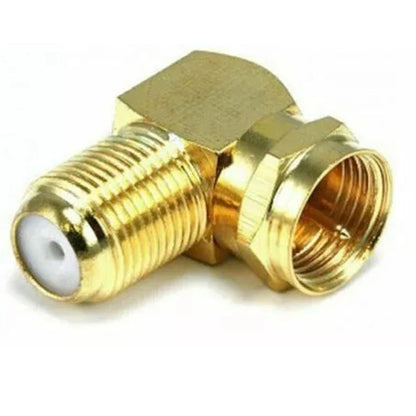 20x Right Angle Gold Plated RG59 RG6U Coaxial Connectors Adapters