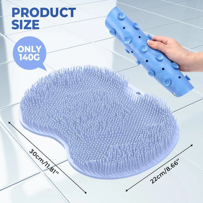2X Foot Back Scrubber Exfoliating Silicone Massager Pad Cleaning Mat