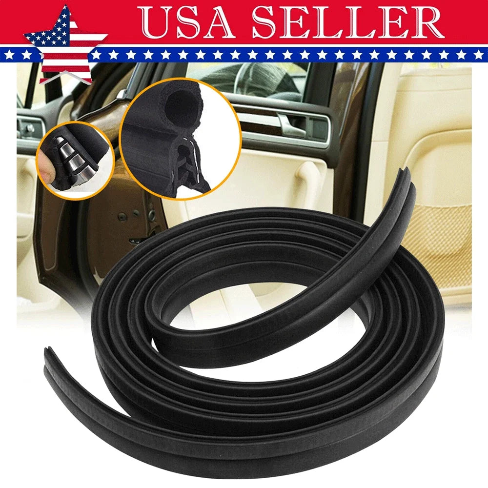 10ft U Shape Rubber Door Guard Edge Molding Trim for Universal Vehicles (N/A)