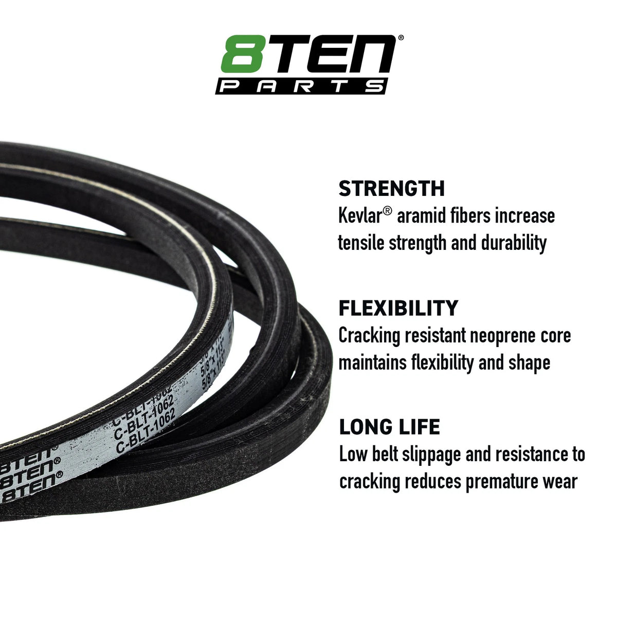 8TEN Kevlar Belt for John Deere 316 300 455 332 425 2305 54D Deck (M118548)