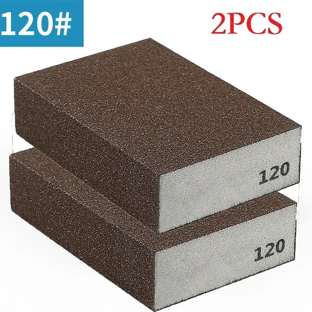 2X Grit 60320 Sanding Sponge Blocks for Versatile Sanding Tasks