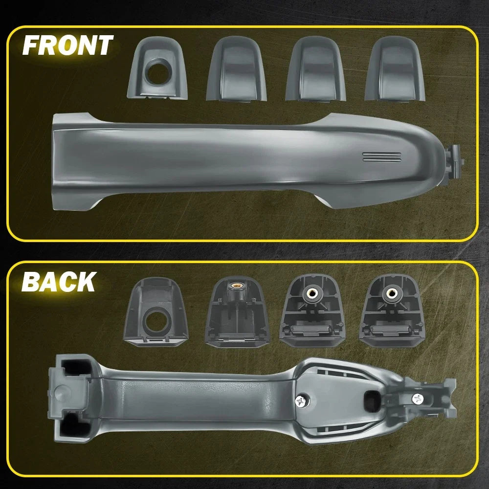 Set of 4 Gray Exterior Door Handles for Toyota Camry (2012–2017)