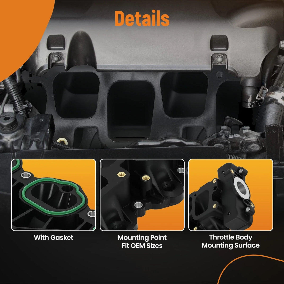 Intake Manifold for Lincoln Continental Premiere, Ford Taurus, Edge, Flex (3.5L, 3.7L)