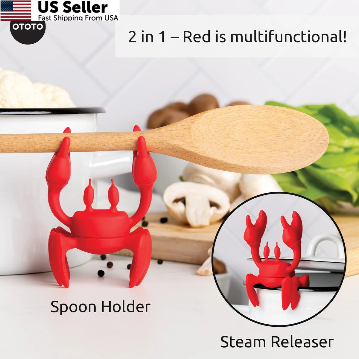 Silicone Utensil Rest for Kitchen (One Size)