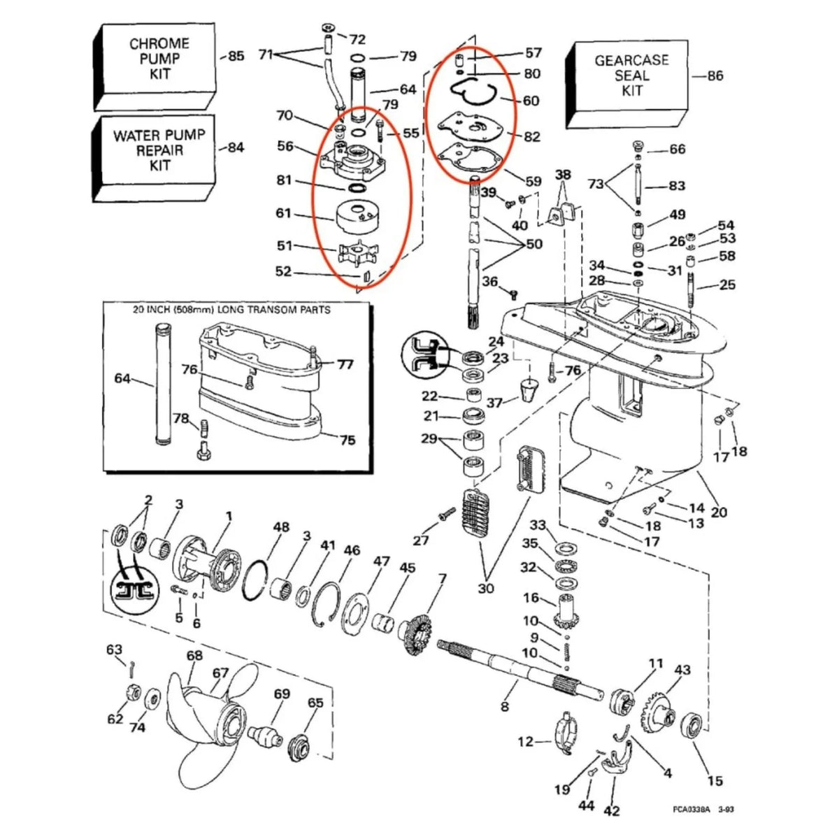 Water Pump Repair Kit for (1980)