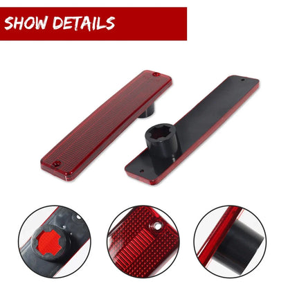 Set of 4 Amber Front & Red Rear Side Marker Lights for Jeep J Series