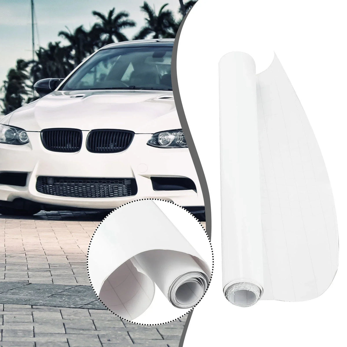 Car sticker 30150CM Gloss White Vinyl Film UV-resistant