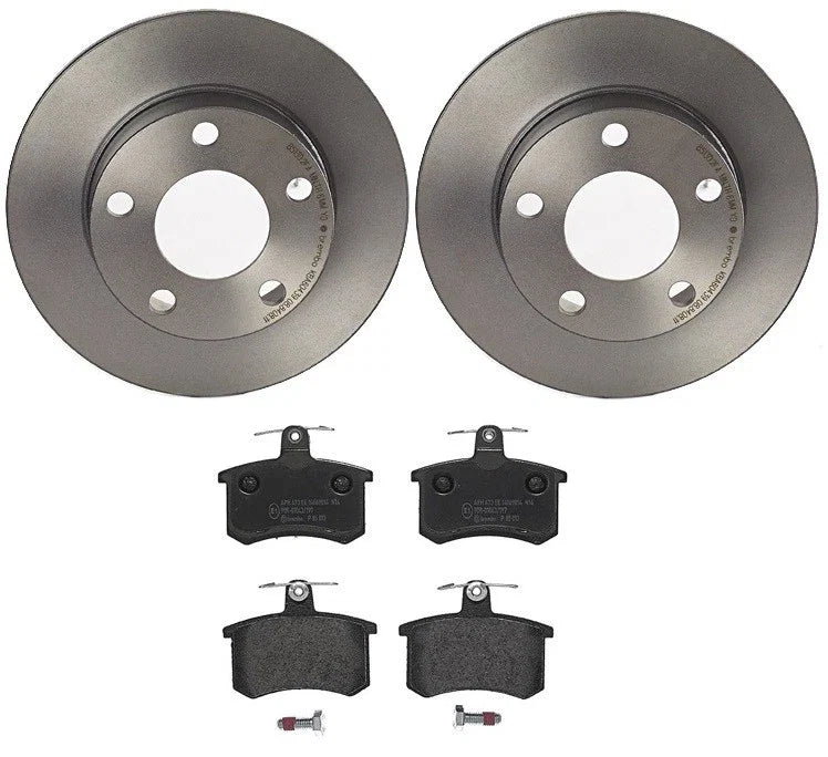 Brembo Rear Brake Kit with Low Met Pads & Disc Rotors for Audi A4 Quattro (1996–2001)