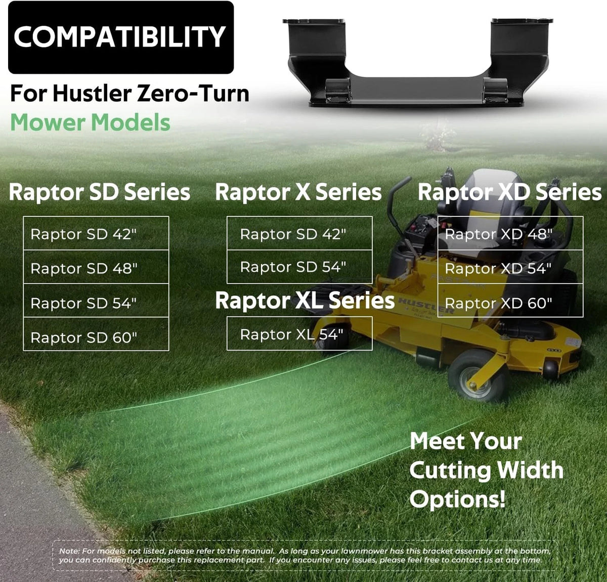 Transmission Cross Brace Kit for Hustler Mower Models