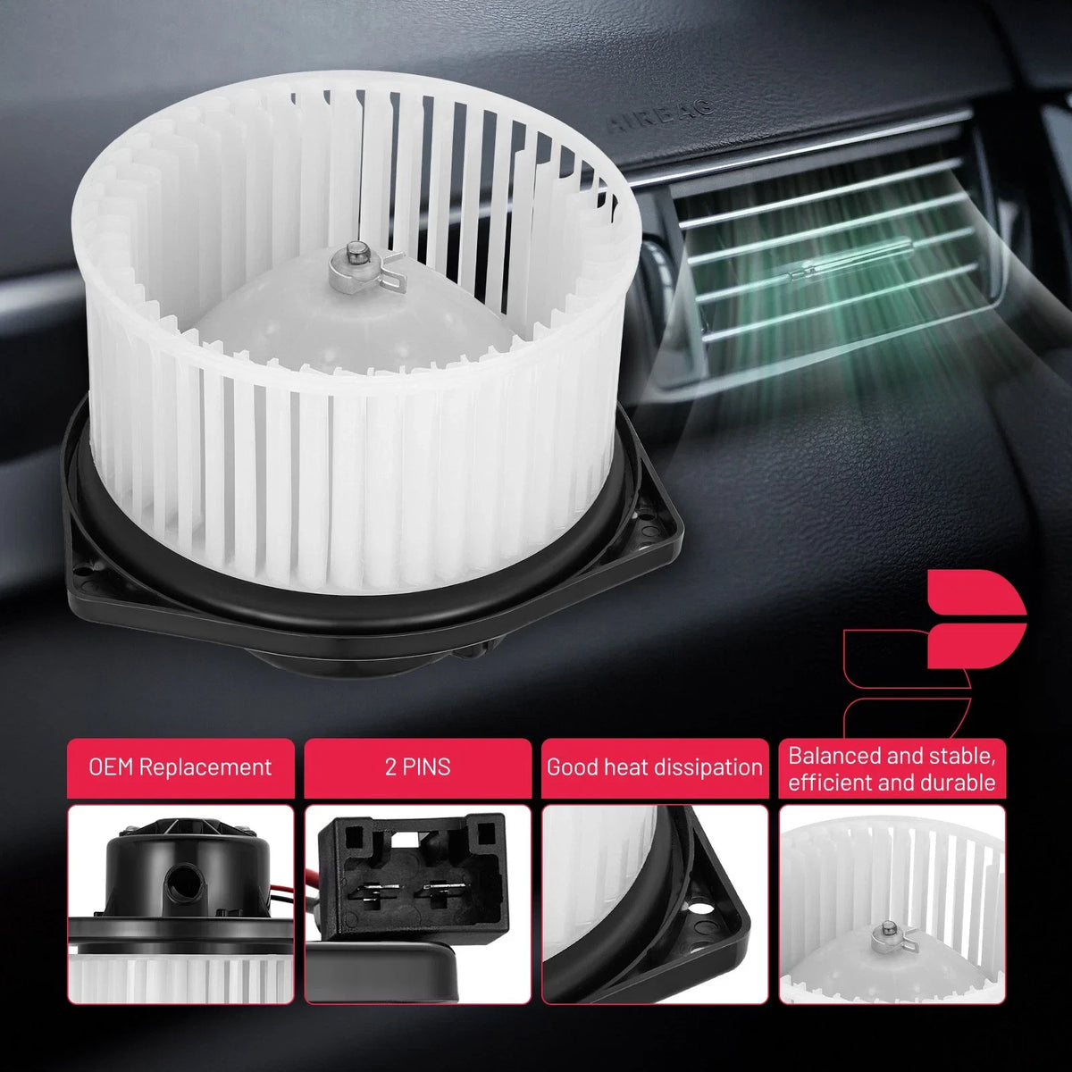 A/C Heater Blower Motor Fan Assembly for Acura CL TL (1999–2003)