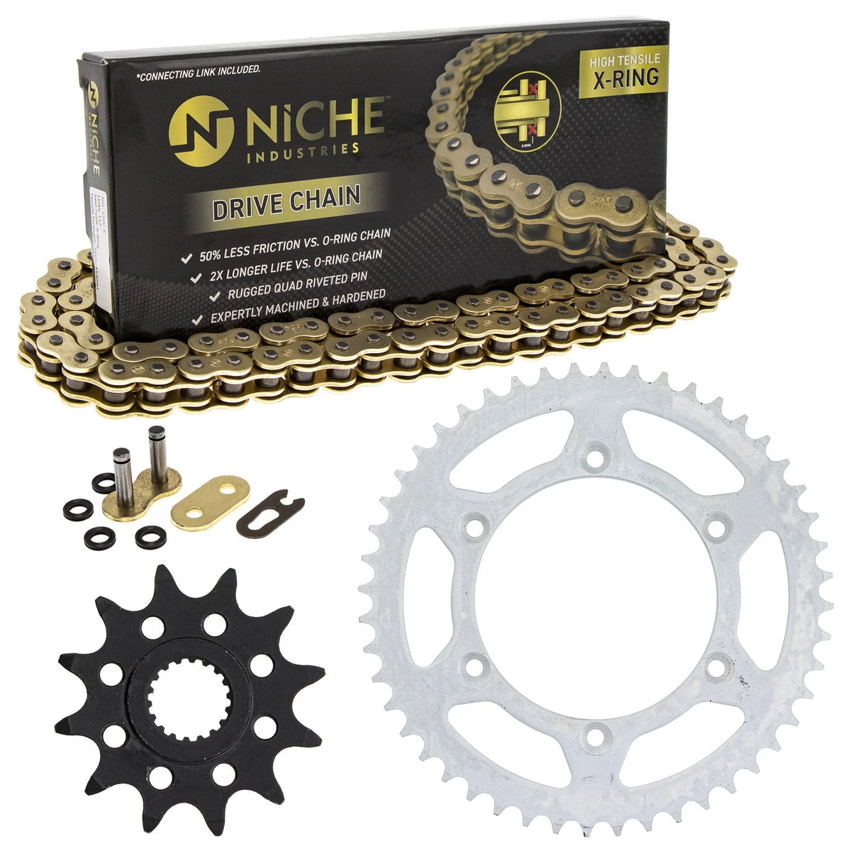 Sprocket Chain Set for Suzuki RMZ250 (MK1004607, 64511-14D60, 27600-10H00-112, 27600-14A20-112)