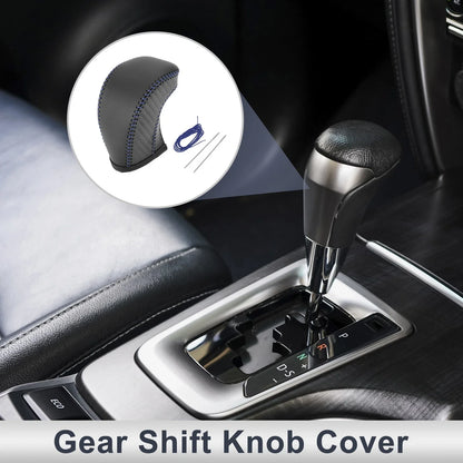 Gear Shift Knob Cover for Toyota Tacoma (2016–2022) Black Carbon Fiber Blue