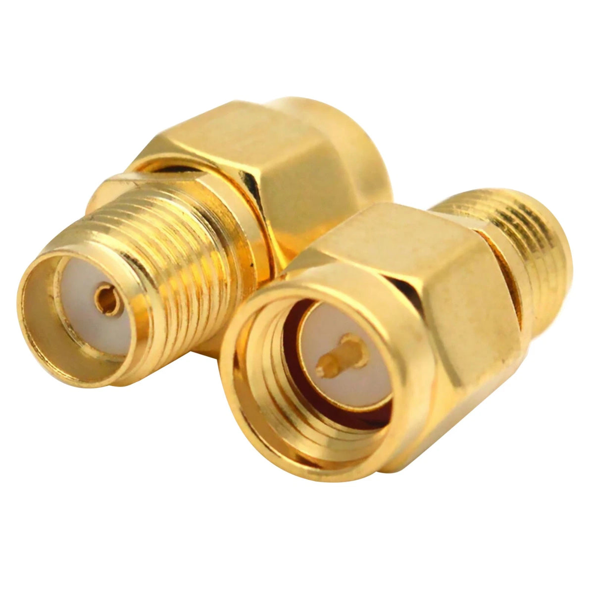2X SMA Female Jack to SMA Male Plug Coax Cable Connector
