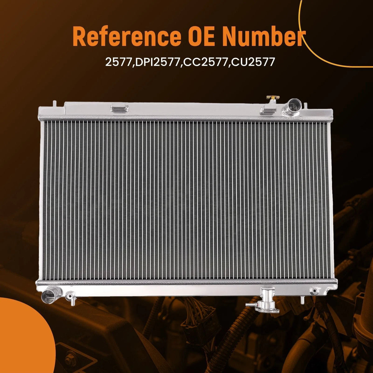 2 Row Aluminum Coolant Radiator for Nissan 350Z (2003–2006)