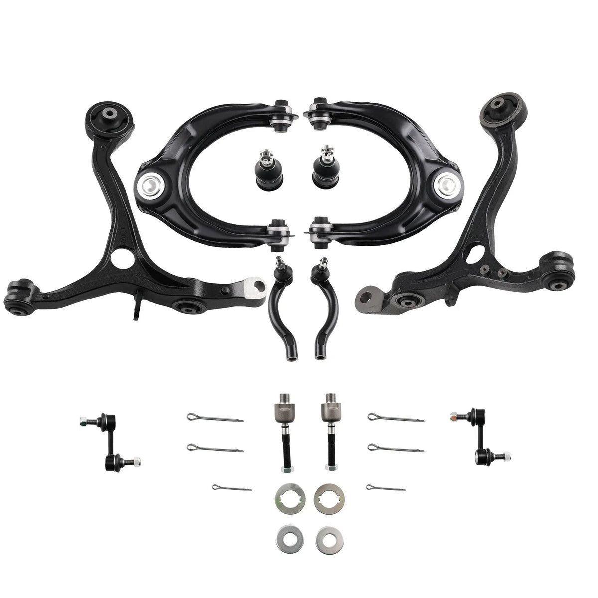 Set of 12 Control Arms Tie Rods Ball Joints for Honda Accord (2008–2012)