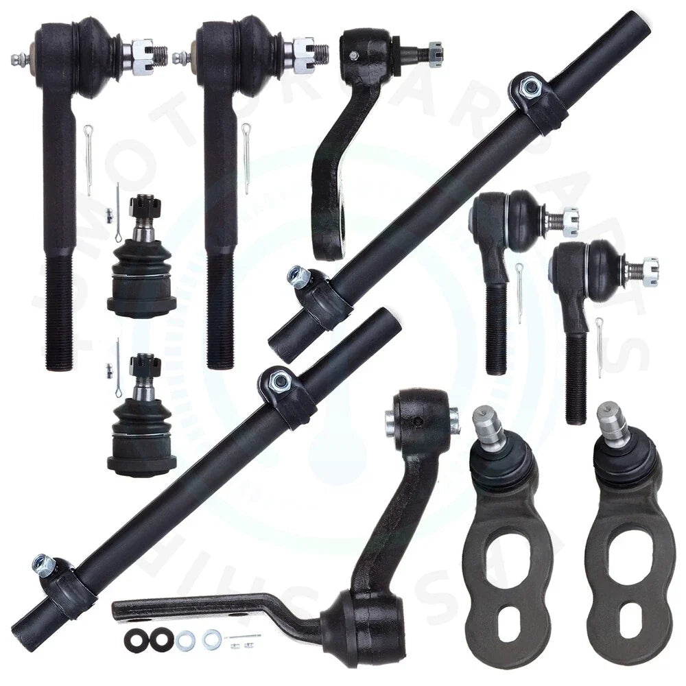 Set of 12 Front Lower Ball Joints & Outer Tie Rods for Ford Crown Victoria (1995–2002)