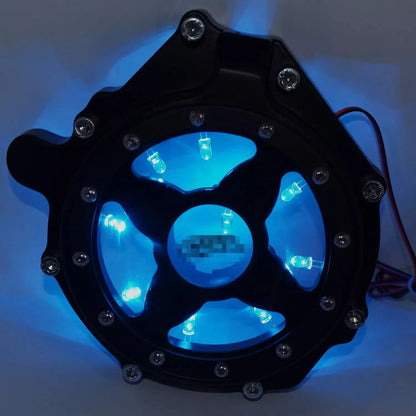 Black w/ Blue LED Engine Stator Cover for Honda CBR1000RR (2004–2007) & CB1000RA (2008–2024)