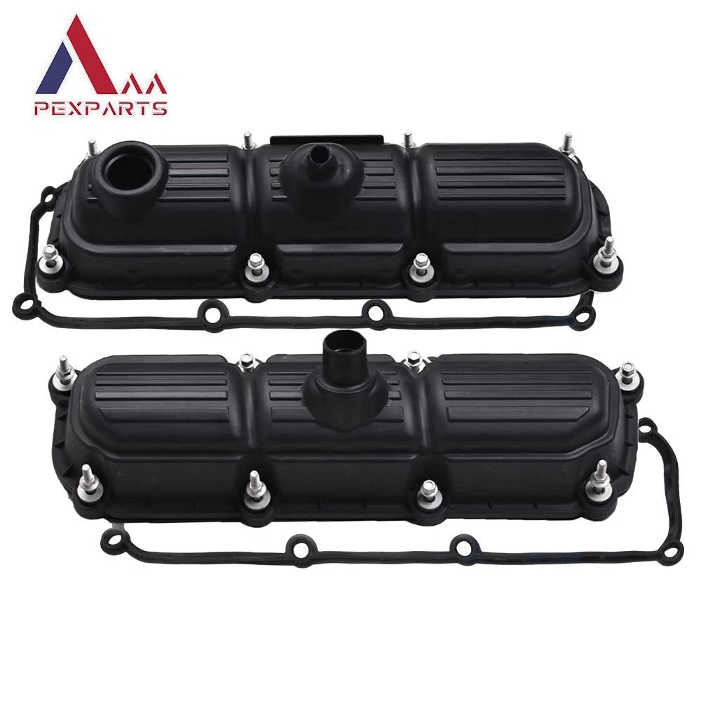Set of 2 Valve Covers for Dodge Caravan (2004–2007) Jeep Wrangler (2007–2011) 004-281+004-282, 04648976AA, 04648976AB