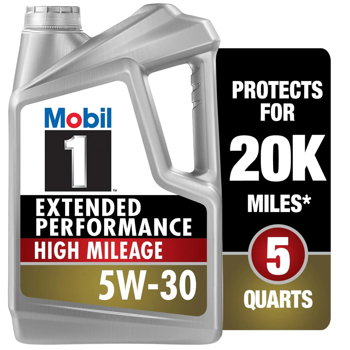 5 Quart Mobil 1 Extended Performance High Mileage Full Synthetic Motor Oil