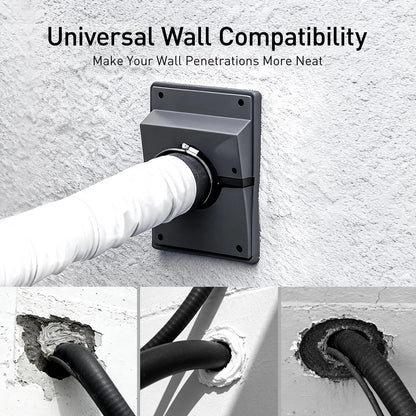 HVAC Wall Penetration and Line-Set Cover Kit for AC (2-3/8 in, Gray)