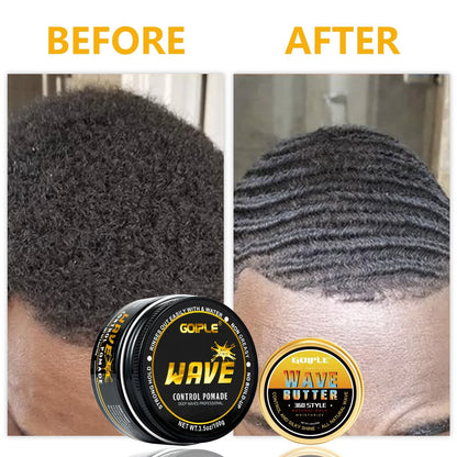 Wave Pomade for Men Strong Hold 360 Wave Training Hair Cream Kit
