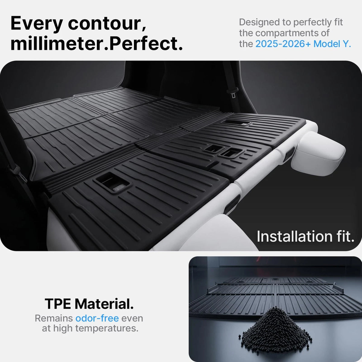 Trunk Mat & Seat Back Cover for Tesla Model Y (2020–2023)