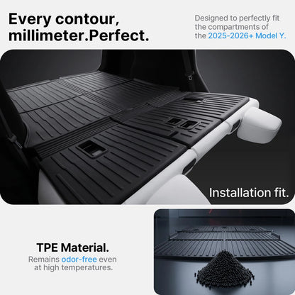 Trunk Mat & Seat Back Cover for Tesla Model Y (2020–2023)