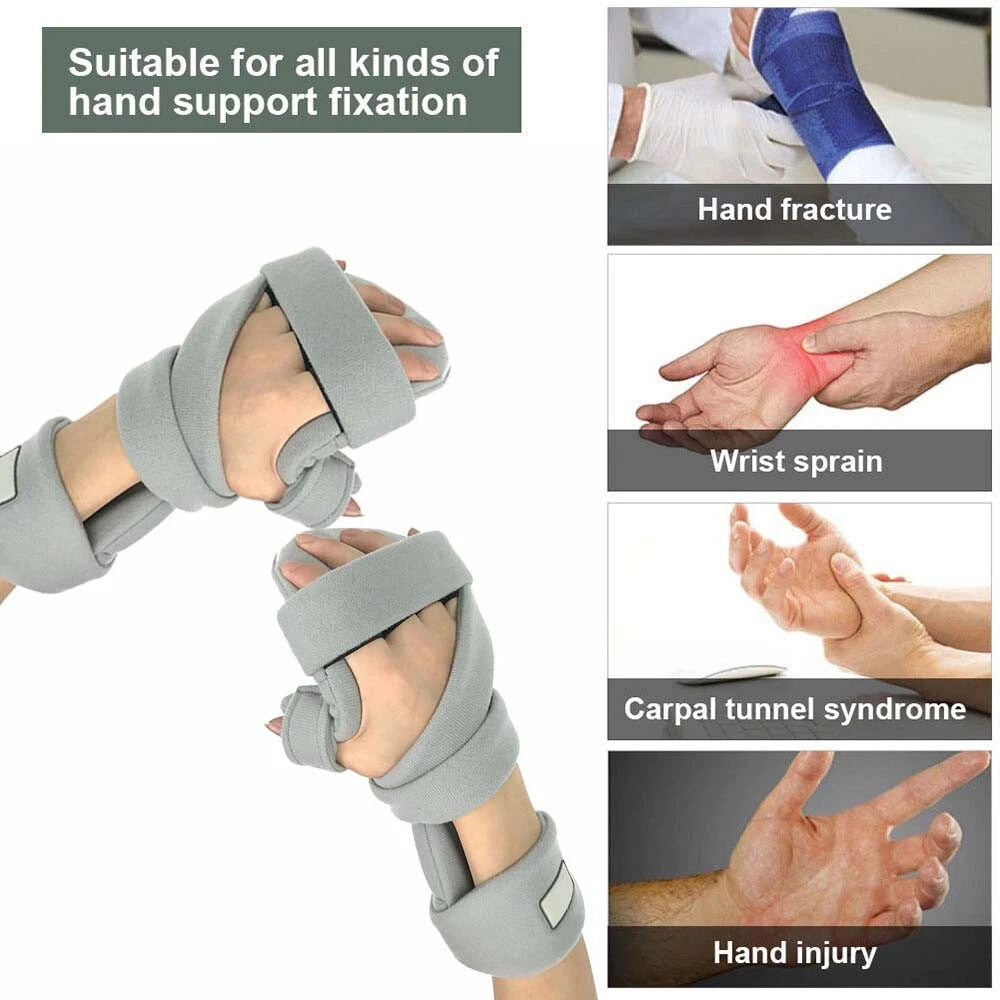 2Pc Adjustable Resting Hand Splint for Stroke Hand Sprain Finger Training