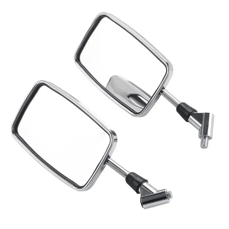 Chrome Rectangle Rearview Mirrors for Suzuki Boulevard Intruder