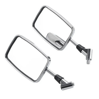 Chrome Rectangle Rearview Mirrors for Suzuki Boulevard Intruder