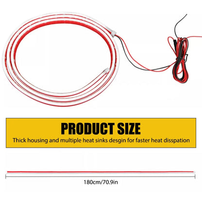 Universal White Flexible LED Hood Strip for Cars (Dynamic Scan)