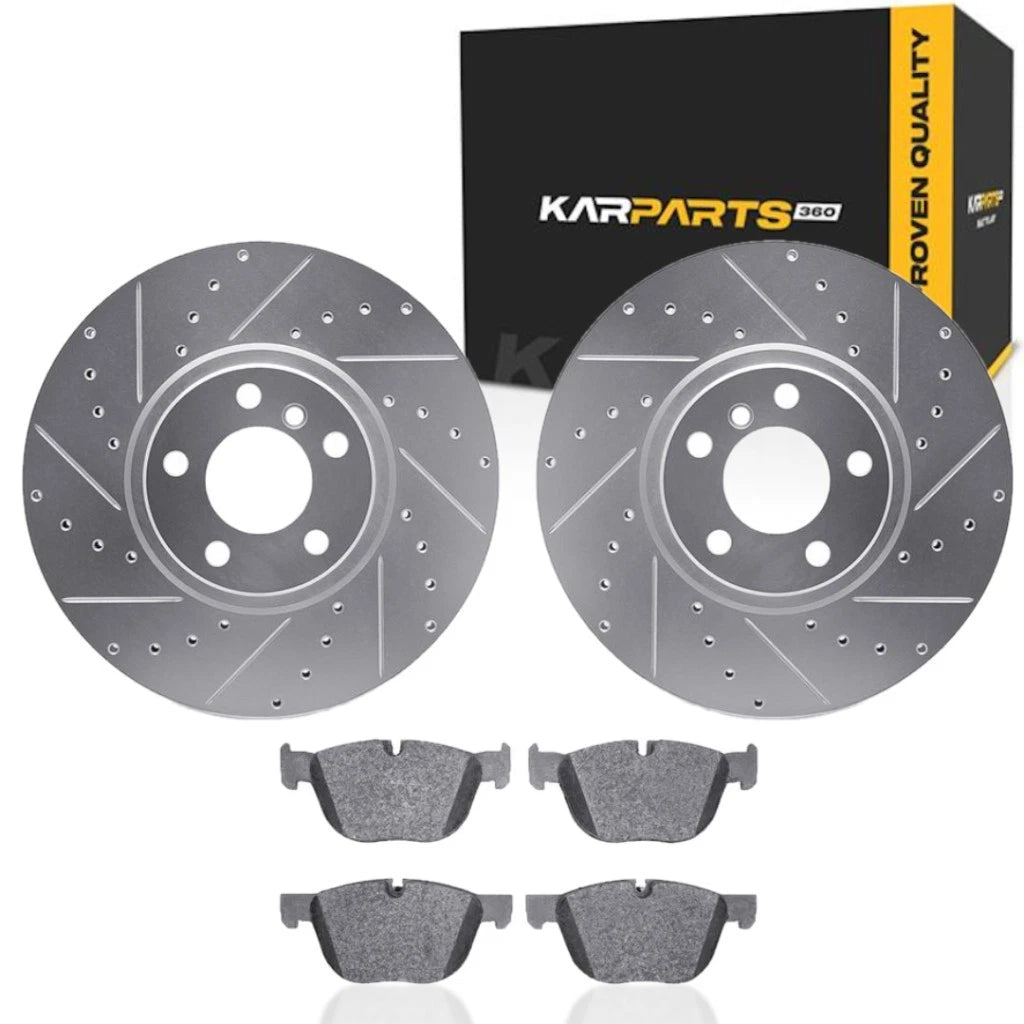 Rotor Set for Cadillac ATS (2013–2019) ALX-PAU-DF-7612-46017-CLA1, Drilled & Slotted