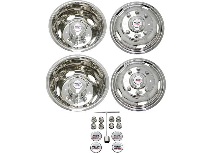 Set of 4 Wheel Simulators for Ram 3500 (2019) ND1719 17" 8-Lug Dually DOT
