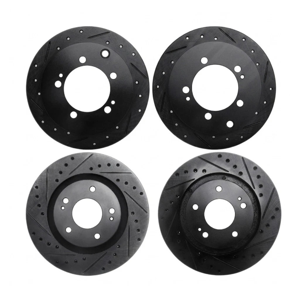 Rotor Set for Mitsubishi Outlander (2005–2006) | Drilled and Slotted | ALX-PAU-DF-8004-72082-CLA1