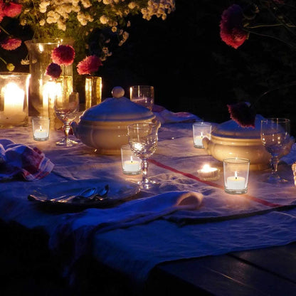 Set of 12 Glass Votive Candle Holders for Tealights