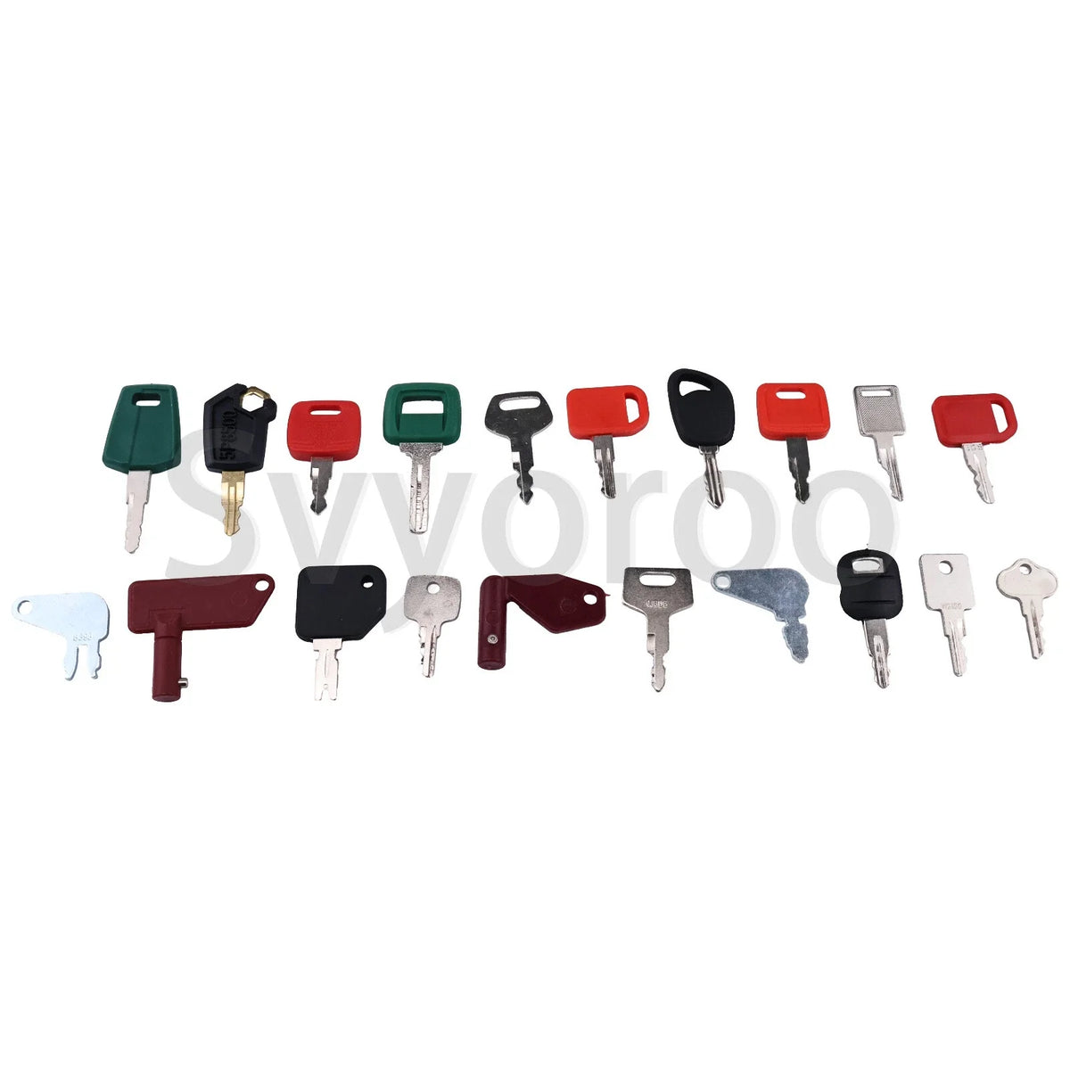 Set of 20 Keys for Case, Cat, Komatsu, Bobcat Heavy Equipment