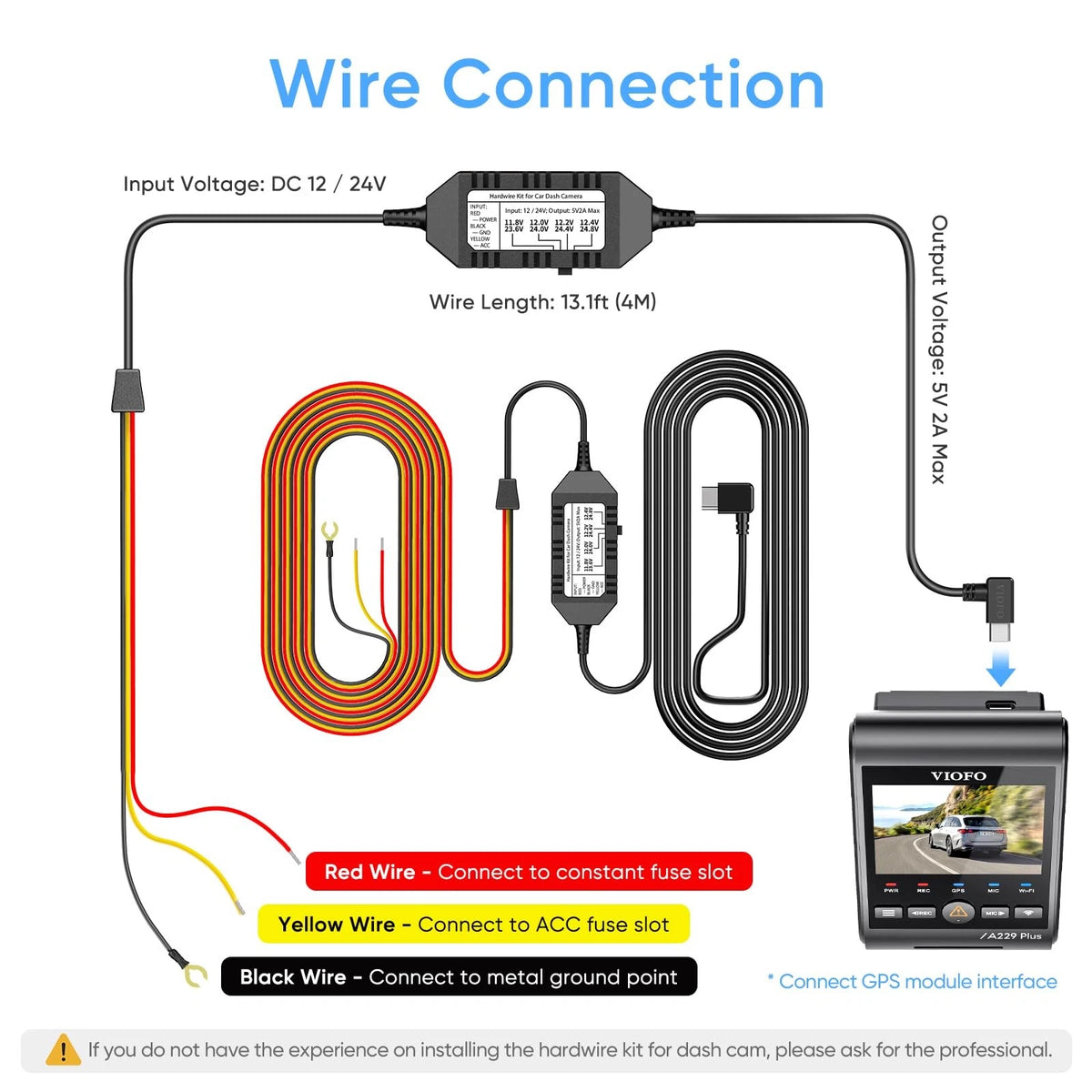 8-Piece Hardwire Kit for VIOFO HK4
