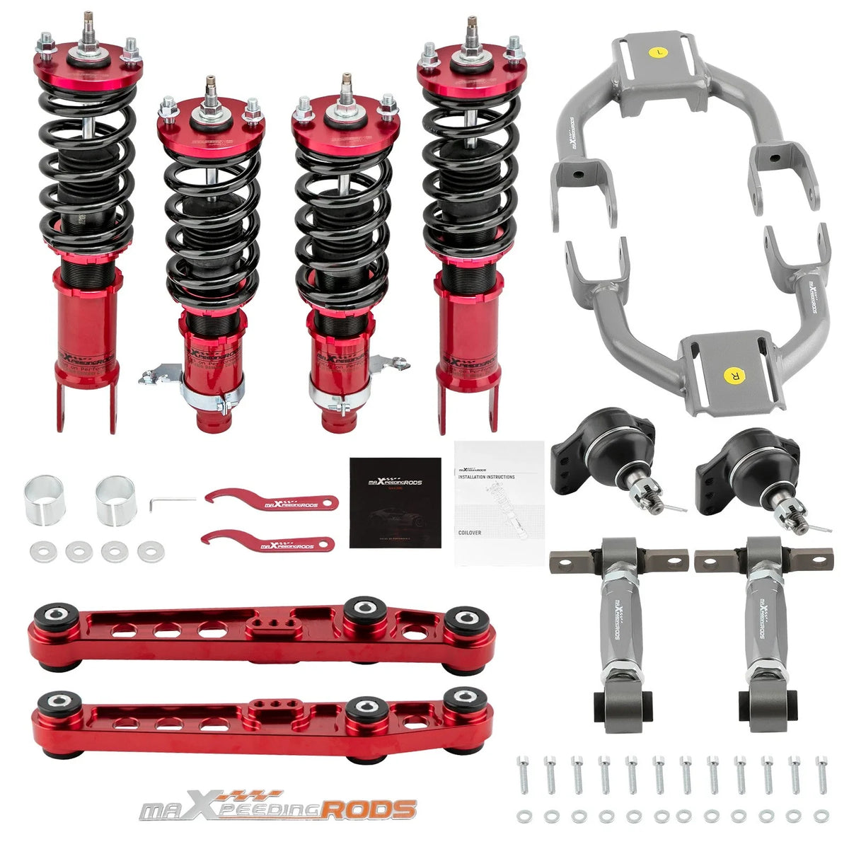 Coilovers Struts + Rear Lower Control Arm Kit for Honda Civic (1992–1995) Integra (1994–2001)