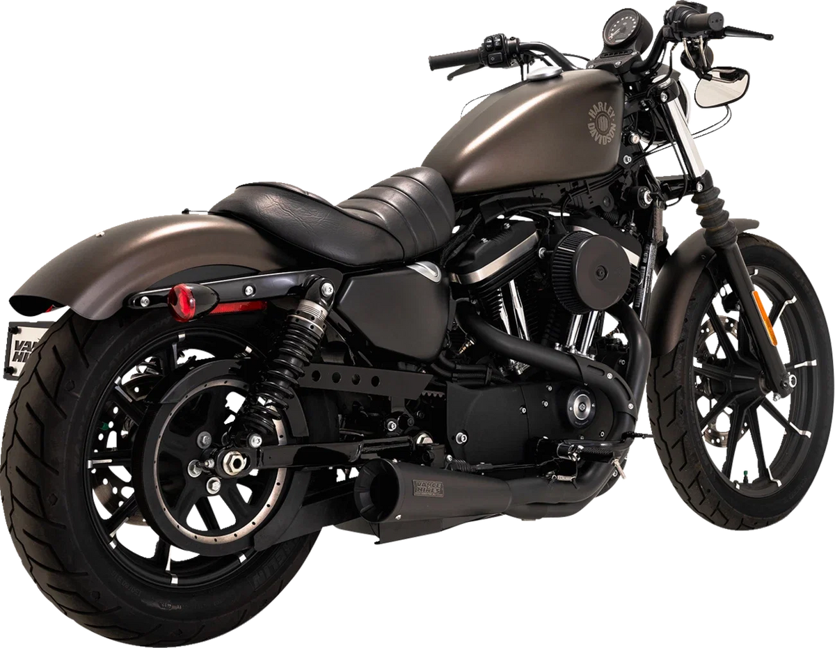 2-into-1 Upsweep Black Exhaust for Harley Sportster (2014–2022)
