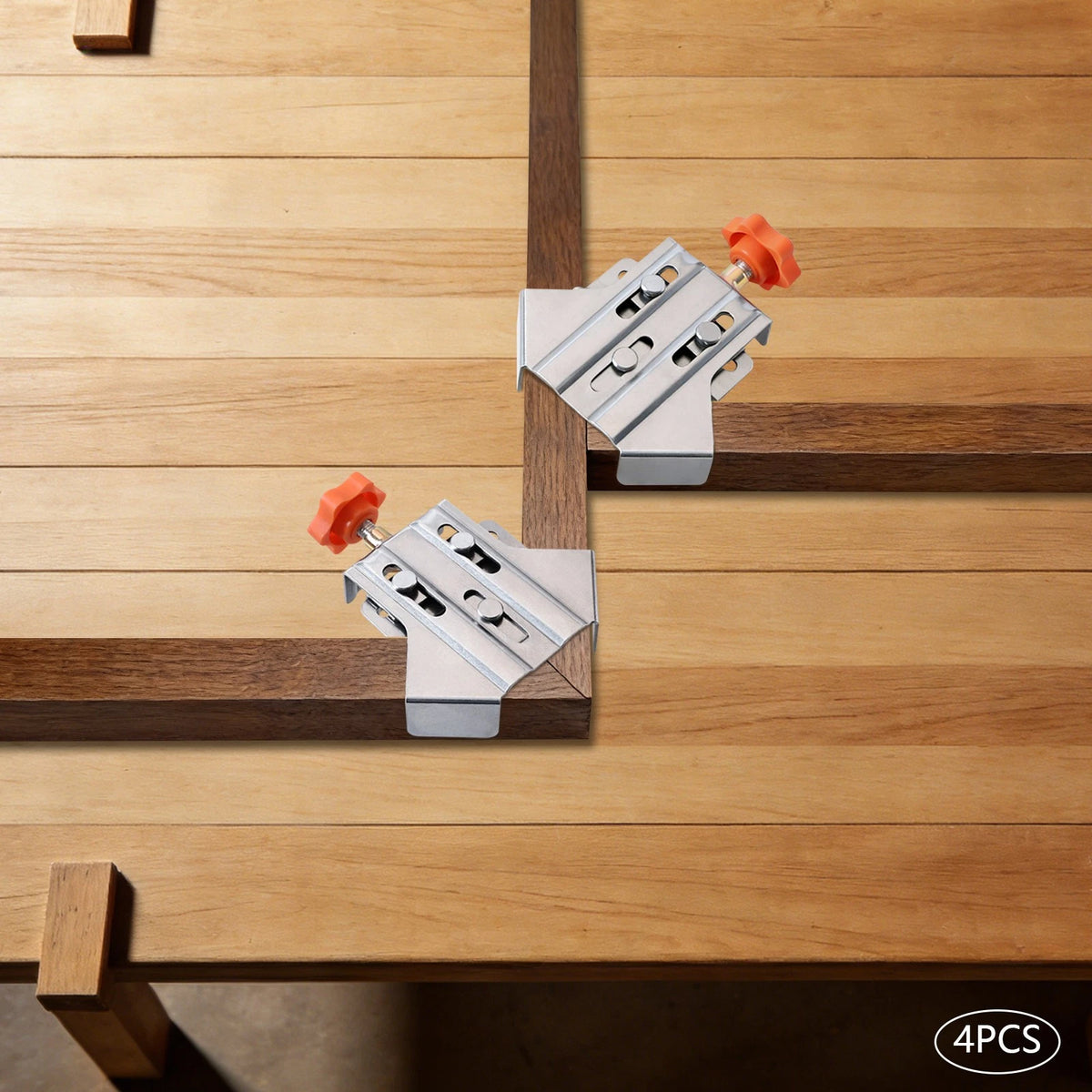Set of 4 90-Degree Corner Clamps for Woodworking