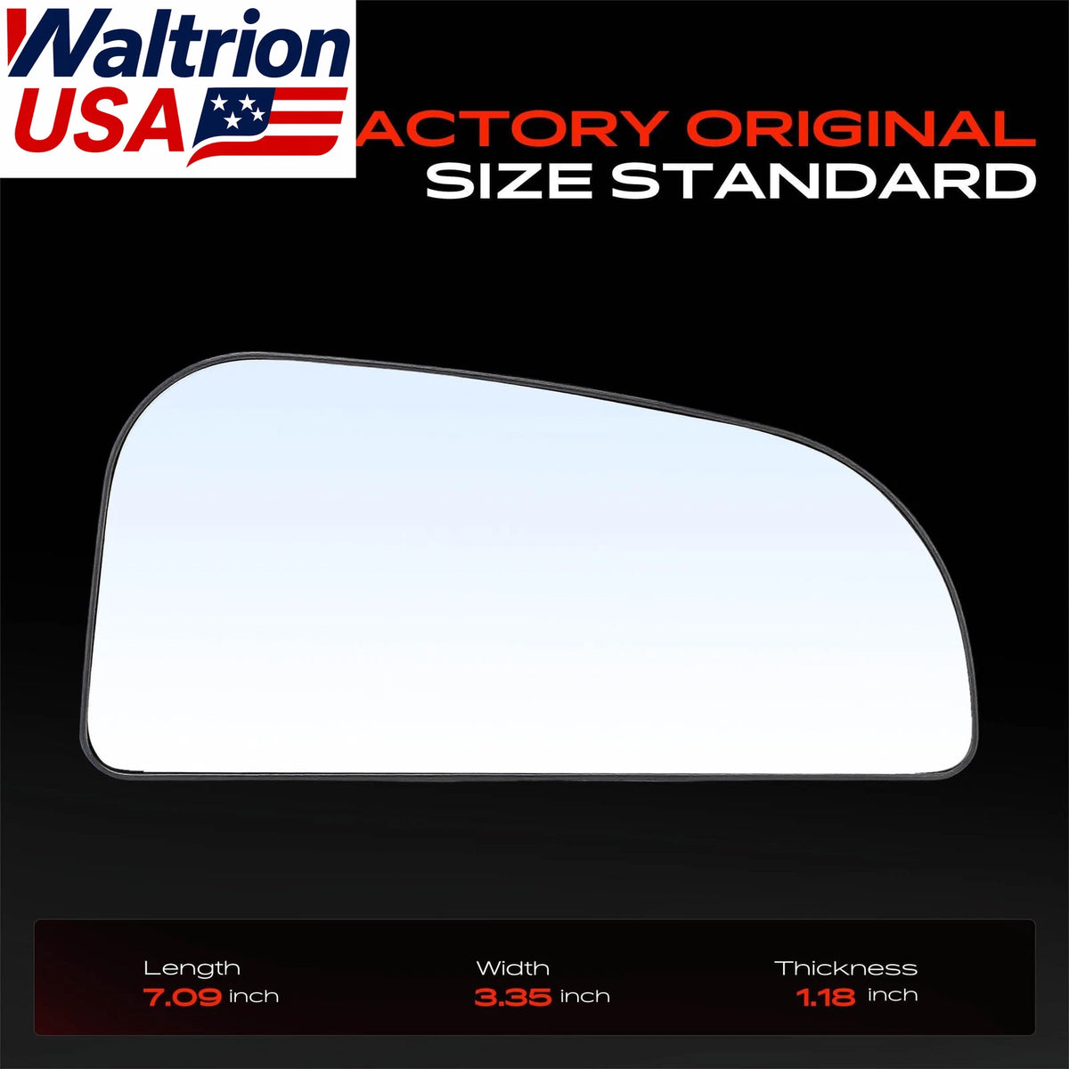 Left Driver Side Lower Towing Mirror Glass for Dodge Ram 1500 2500 3500