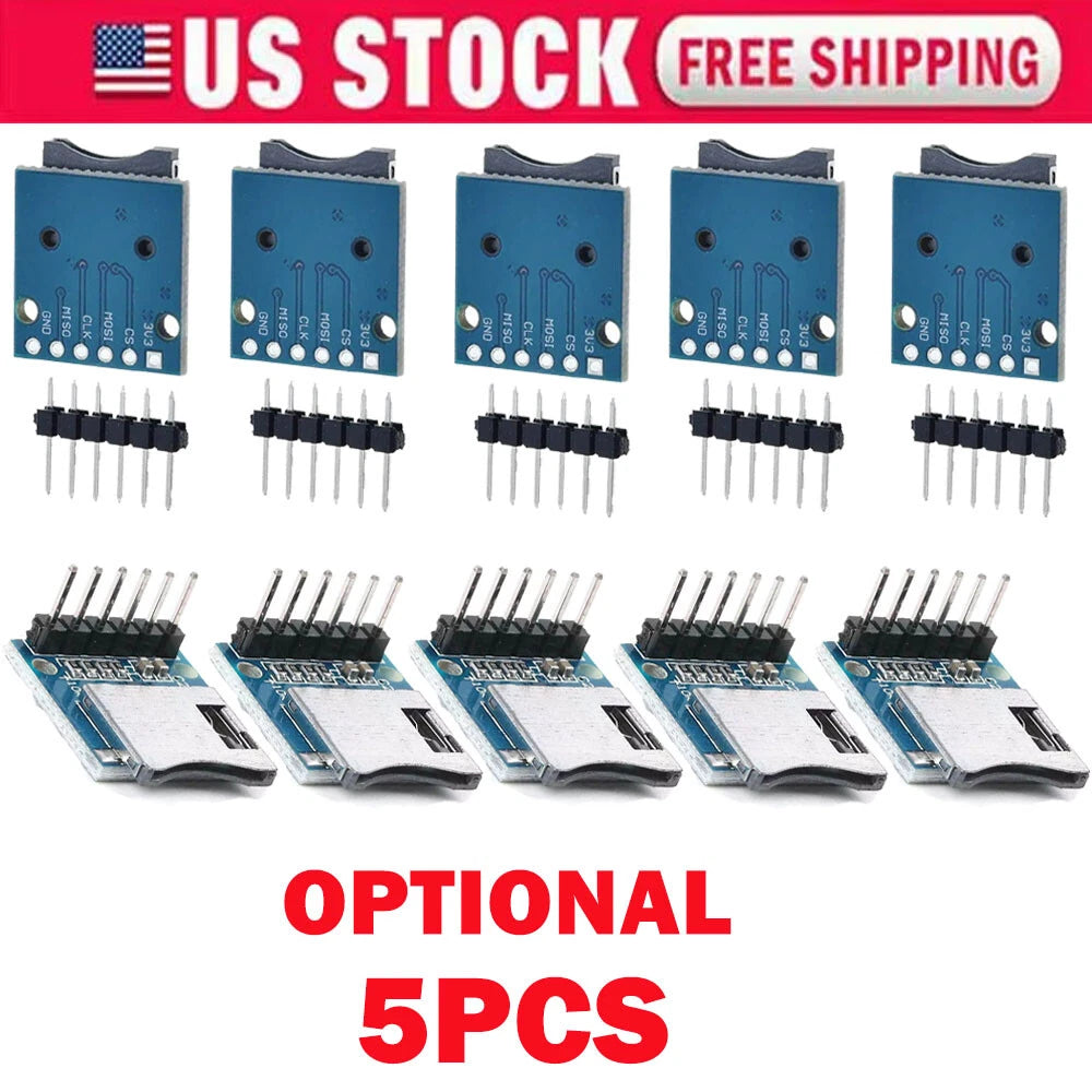 5X Micro SD Card Modules for Arduino AVR SPI Interface