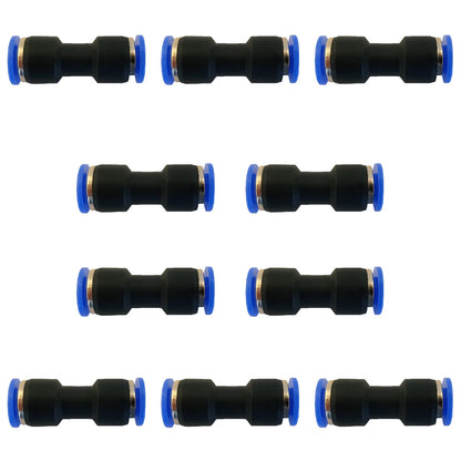 40X 1/4" OD Tube Straight Union Push To Connect Air Fitting for Pneumatic Systems