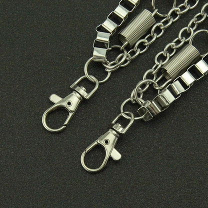 Set of 4 Men's Heavy Wallet Chains for Biker Trucker Jean Key Chain