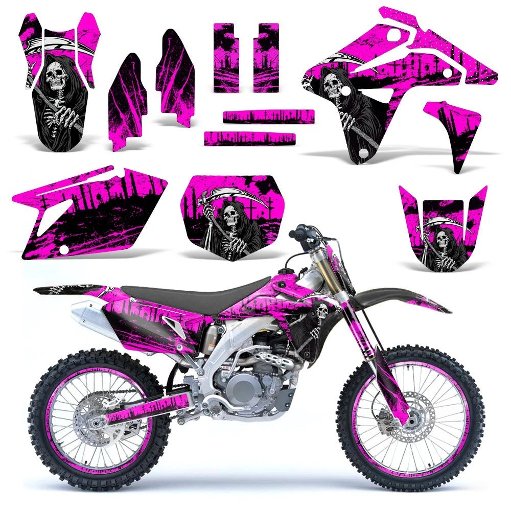 Graphic Stickers +#PLT/RIM Decals for Suzuki RMZ450 (2007) 2 Pack